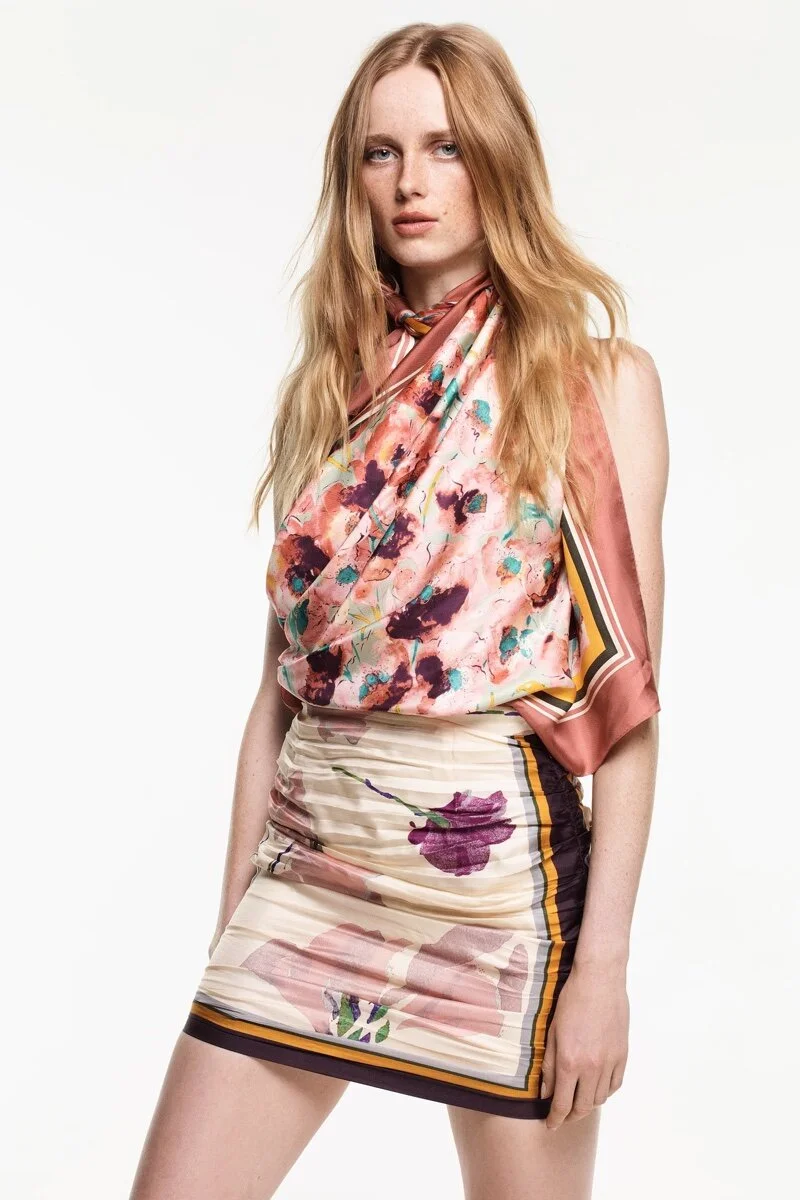 Zara Fall 2021 Silk Twill Scarves Dress Rianne in Fashion Artistry
